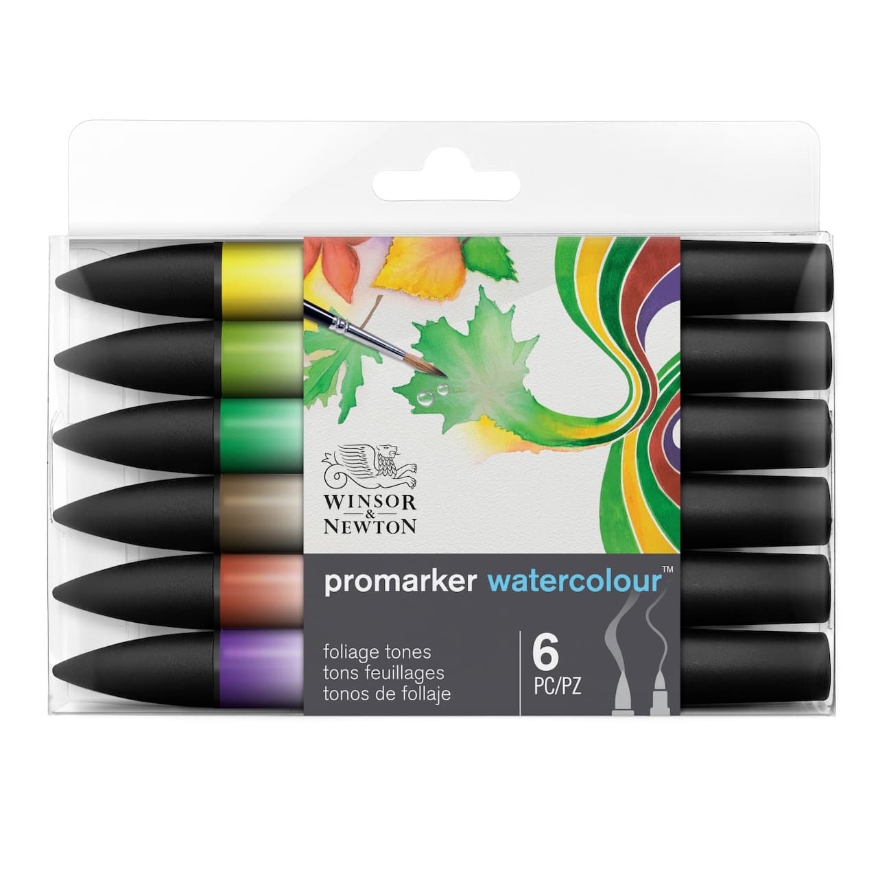 Winsor & Newton® ProMarker 6 Color Foliage Watercolor Marker Set